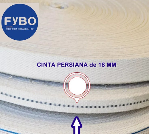 Imagen 4 de 7 de Cinta Persiana Reforzada Correa 1,8 Cm X 5 Mts Ramos Mejia