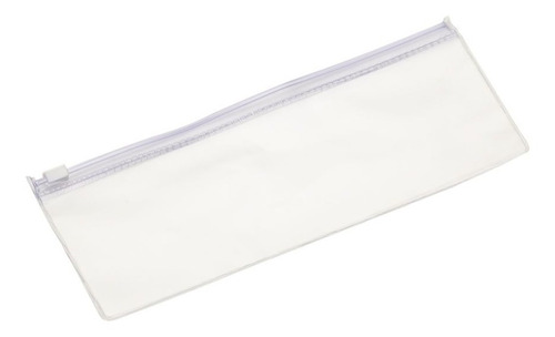 Imagem 1 de 5 de 35 Estojo Plastico Zip Zap - Transparente Com Ziper Branco