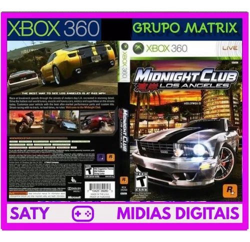 Midnight Club Los Angeles Complete Midia Digital Xbox 360