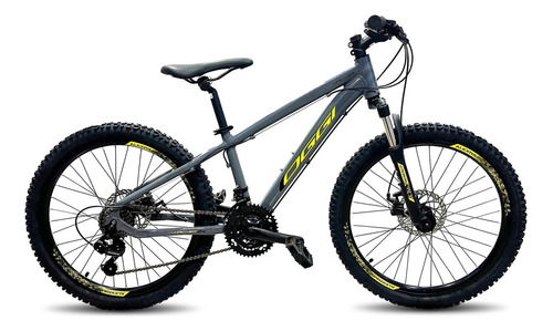 Bicicleta 24 Oggi Hacker Shimano 21 V. Graf/amarelo/pto 2024