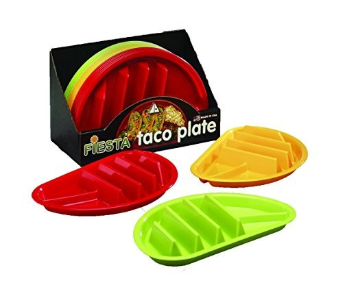 Arrow Home Products 10109 Fiesta Taco Plate, Paquete De 12, 