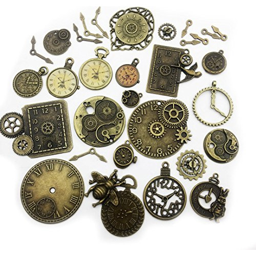 Colgante De Reloj De Bolsillo Steampunk De 100g Esfera,...