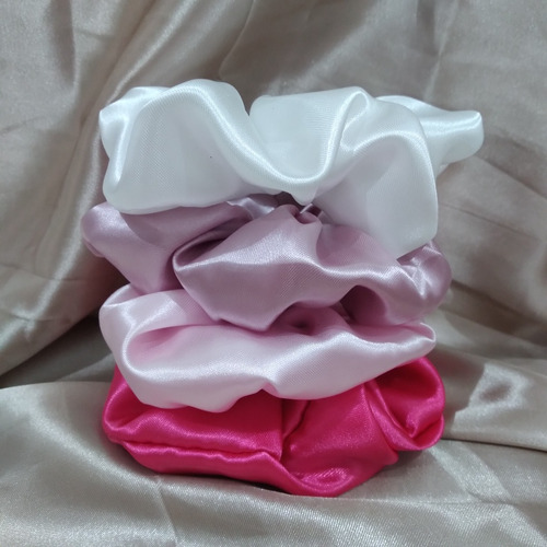 Set Scrunchies Rosados