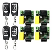 Comprar 4 Receptor Inalambrico 220v 1 Ch 4 Control Remoto 433mhz Rf