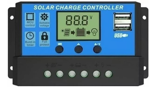 Regulador De Carga Solar Digital 12v 24v 10a 