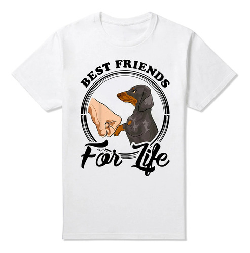 Best Friend Salchicha Perro Camiseta De Algodón Estampada