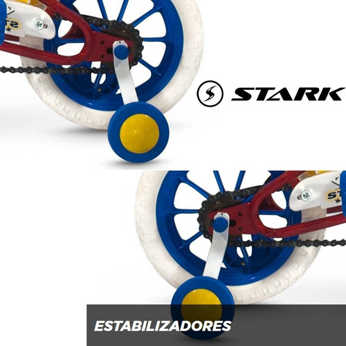 Imagen 4 de 5 de Bicicleta Infantil Stark Rodado 12 Chikys Manija Rueditas