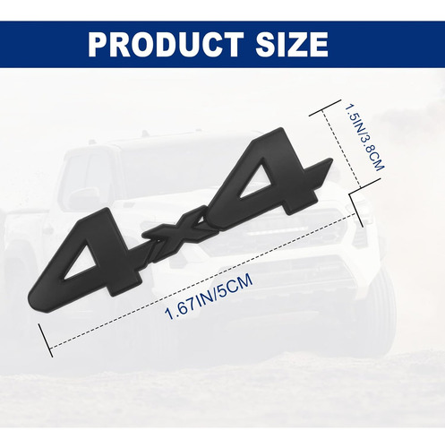 Insignia Universal De 4 X 4 Con Logotipo 3d, Repuesto De Adh