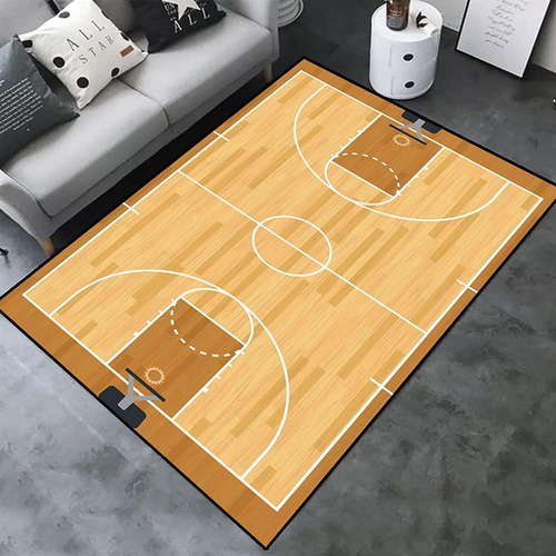 Basketball Court Home Decor Printed Large Area Rugs For Teen