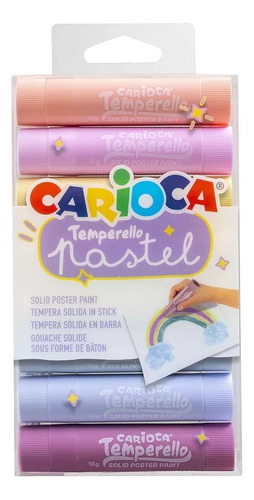 Temperas Pastel X8 Carioca Temperello En Barra Made In Italy