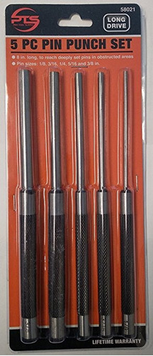 5 Pc Largo Viaje Pin Punch Set