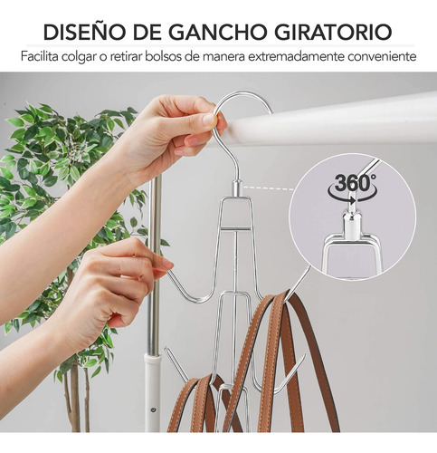 Organizador De Bolsos For Mujer, 2 Ganchos De Metal For