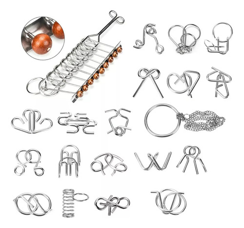 Yy Juego De Lógica China Con Forma De Anillo, 20 Unidades,
