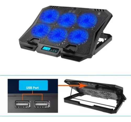 Soporte Base Cooler 6 Ventiladores Laptop Notebook Usb