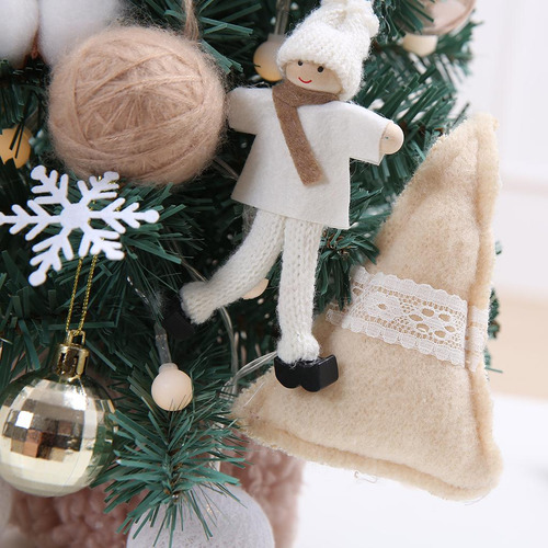 Mini Árbol De Navidad De 14 , Centro Comercial Para Beige