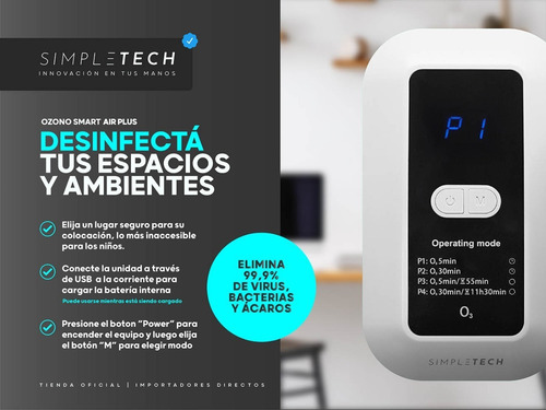 Imagen 2 de 7 de Pack Promo Purifica Ambiente X2 Ionizador Ozonizador 120mg/h