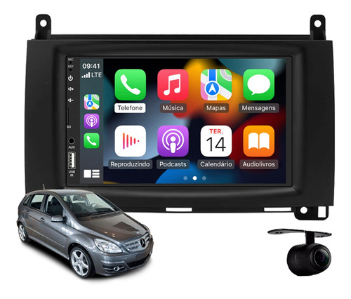 Central Multimidia Android Auto Mercedes B170 2009 2010 2011