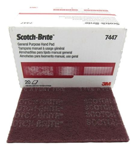 Lija Pañete Para Pulir 3m 7447 Scotchbrite Caja De 20 Unidad