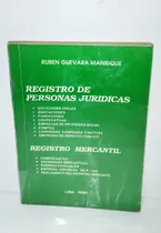 Comprar Guevara Manrique Registro De Personas Juridicas Y Mercantil