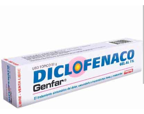 Diclofenaco Gel 1% Genfar X 50 Gr Topico - g a $580