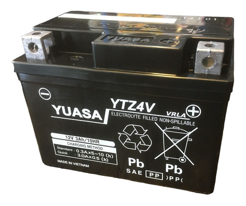 Imagen 1 de 1 de Bateria Ytx4l-bs = Ytz4v Yuasa Moto Gel 12v 3ah