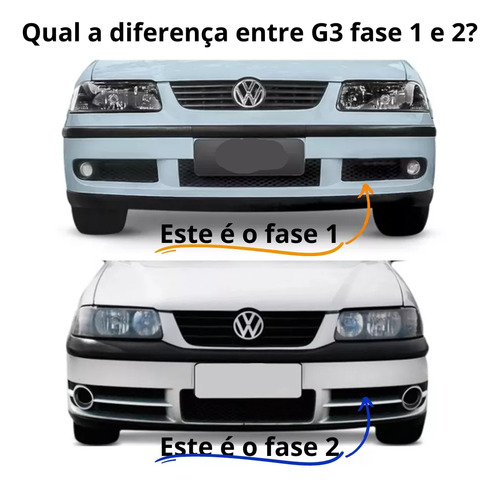 Par Grade Moldura Milha Gol Parati Saveiro G3 99 A 04 Fase 1