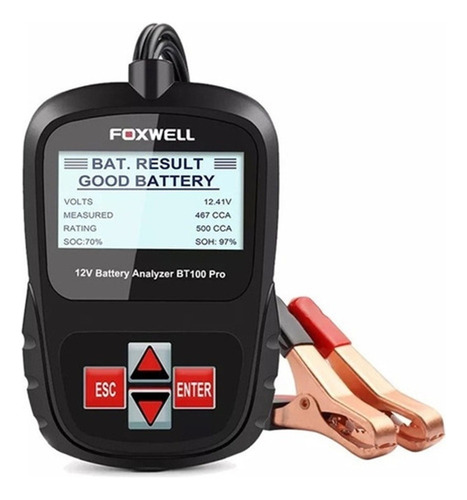 Probador Foxwell Bt100 Batería De Coche 12v Gel Agm Inundado
