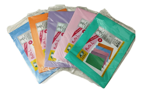 Pasta L Tamanho A4 Acp Cores Pasteis Diversas C/ 5 Unidades