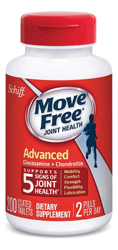 Schiff Move Free Advanced, 200 Tabletas - Suplemento Para La