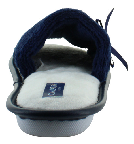 Calzatura Pantufla Sueco Afelpada Confort Moño Mujer 93421