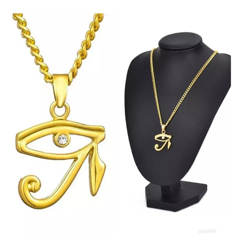 Collar Horus Amuleto Egipcio Dorado