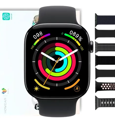 Relógio Smartwatch Hw Watch X Gps Lançamento Com 7pulseiras