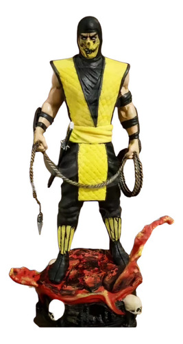 Figura Diorama Scorpion Mortal Kombat 3d 26cm