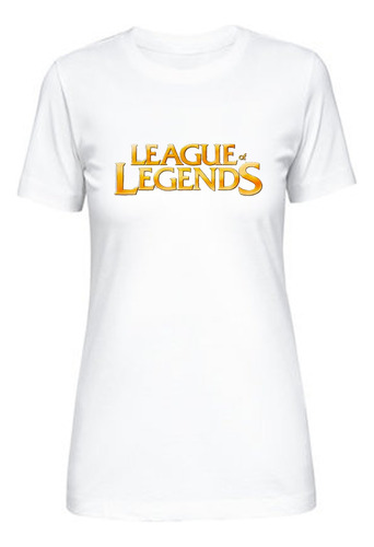 Polera Manga Corta League Of Legends Dorado Mujer