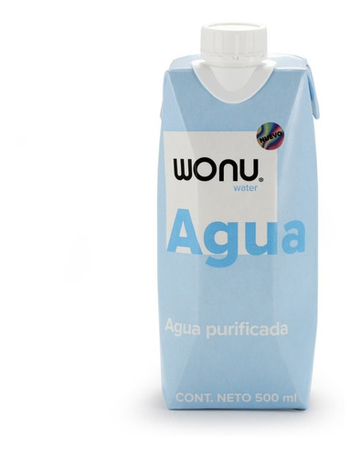 Imagen 1 de 8 de Wonu Water, Agua Natural, Eco-empaque, 500ml (12 Piezas)