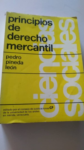 Libro Principios De Derecho Mercantil De Pedro Pineda Leon