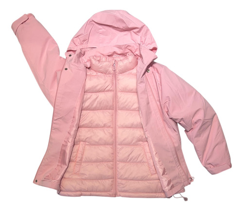 Campera Nieve Niños 2 En 1 Ski Snowboard Roza - Jeans710
