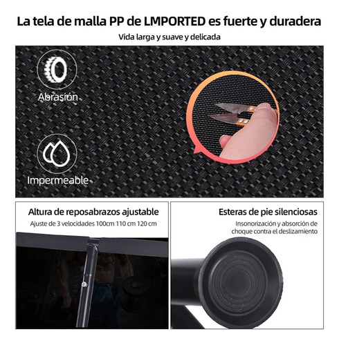Trampolín Brincolín Aeróbico Fitness Con Mango Ajustable48in
