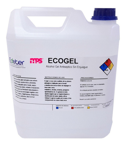 Alcohol Gel 5 Litros Certificado Resolución Sanitaria Mps