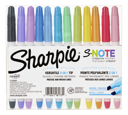 Sharkie S-note Set Marcador Creative, 12 Marcadores, Marcado