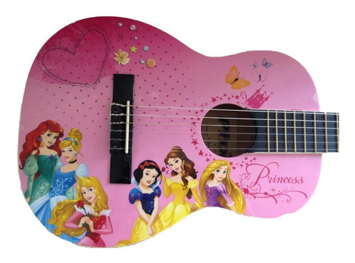 Violao Infantil Phx Disney Princesas Vip-3 + Kit Acessórios