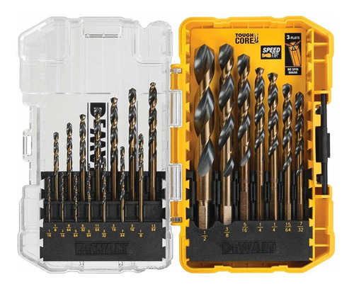 Dewalt Dwa1181 21-piece Set Black Oxide Coated Hss Twist Dri