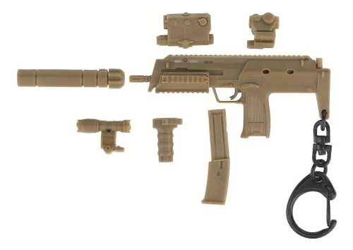 Llavero Armable De Rifle Mp7 + Accesorios Realista Tactico 