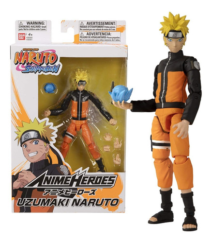 Figura De Acción Naruto Uzumaki Anime Heroes Bandai