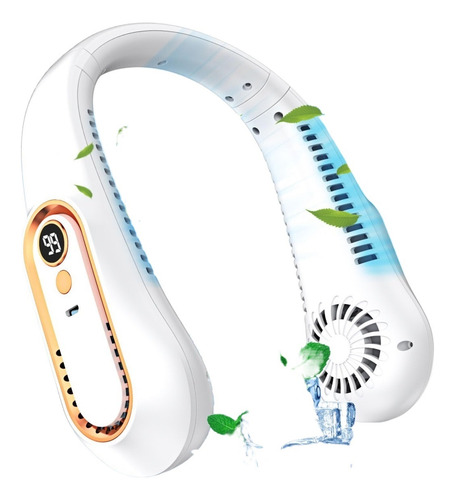 Ventilador De Cuello Portátil Led, Ventilador De Cuello