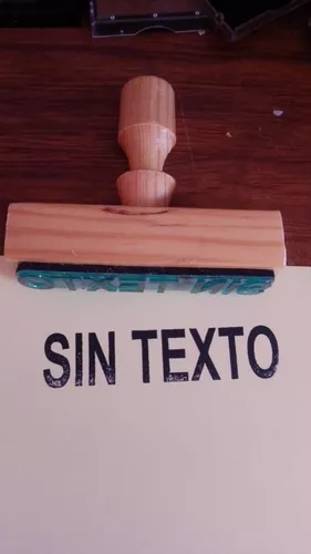 Sello Madera Texto Comercial