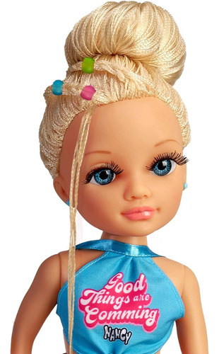 Muñeca Nancy Un Dia Con Trenzas Rubia