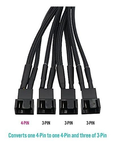 Cable Adaptador Divisor De Ventilador Giryriz Pwm 1 A 4 Con