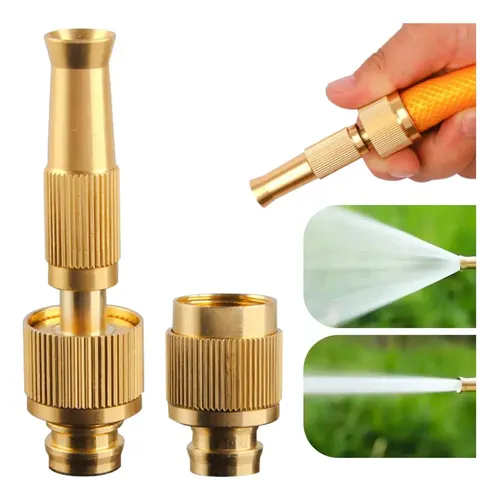 Bico Esguicho Pistola Alta Pressão Bomder/Bomvink Aço Dourado