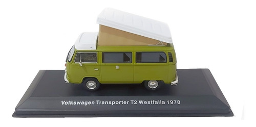 Miniatura Volkswagen Kombi Transporter T2 Westfalia 1978 